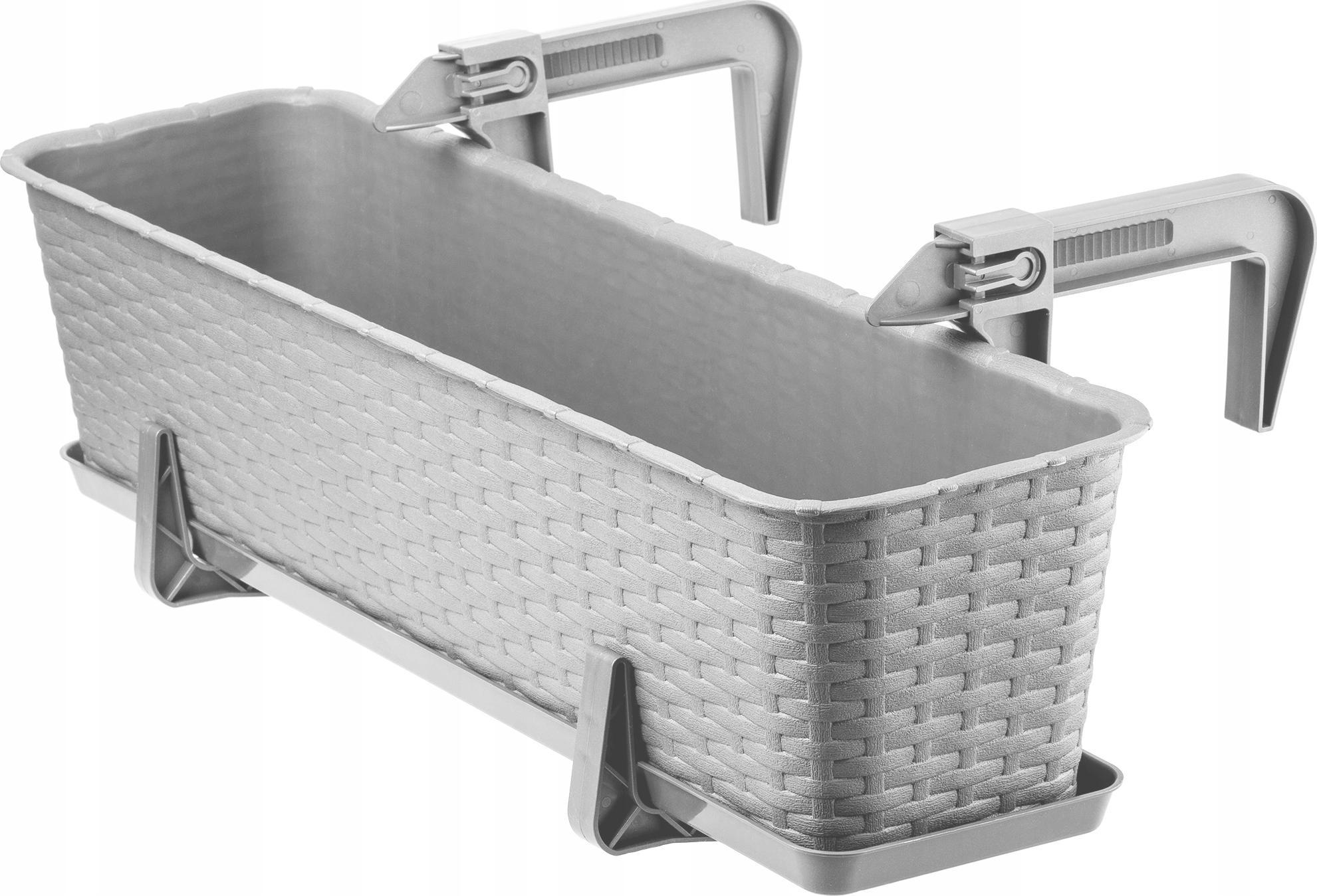 Kadax DONICZKA DONICA BALKONOWA PODSTAWKA 60cm SZARA