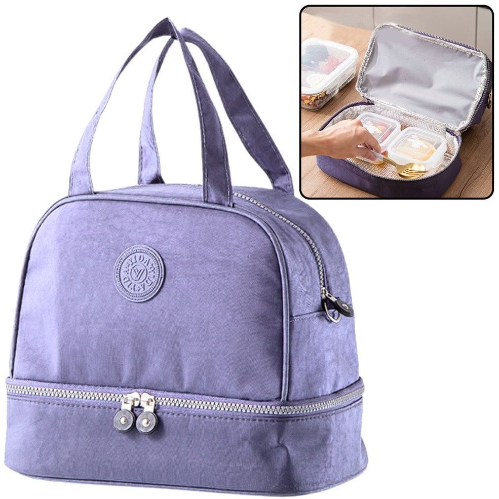 Torba Termiczna Izolacyjna Śniadaniowa Pas z Regulacją Fioletowa 27cm