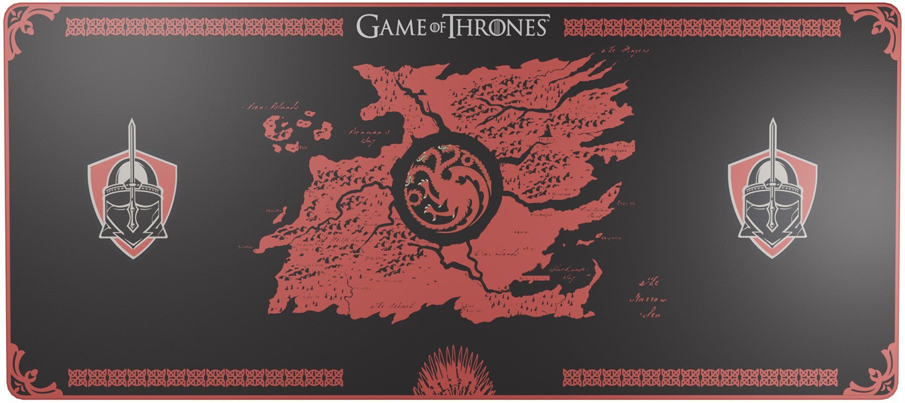 Lexip HBO Game of Thrones - Targaryen Edition Podkładka dla graczy Czarny, Czerwony