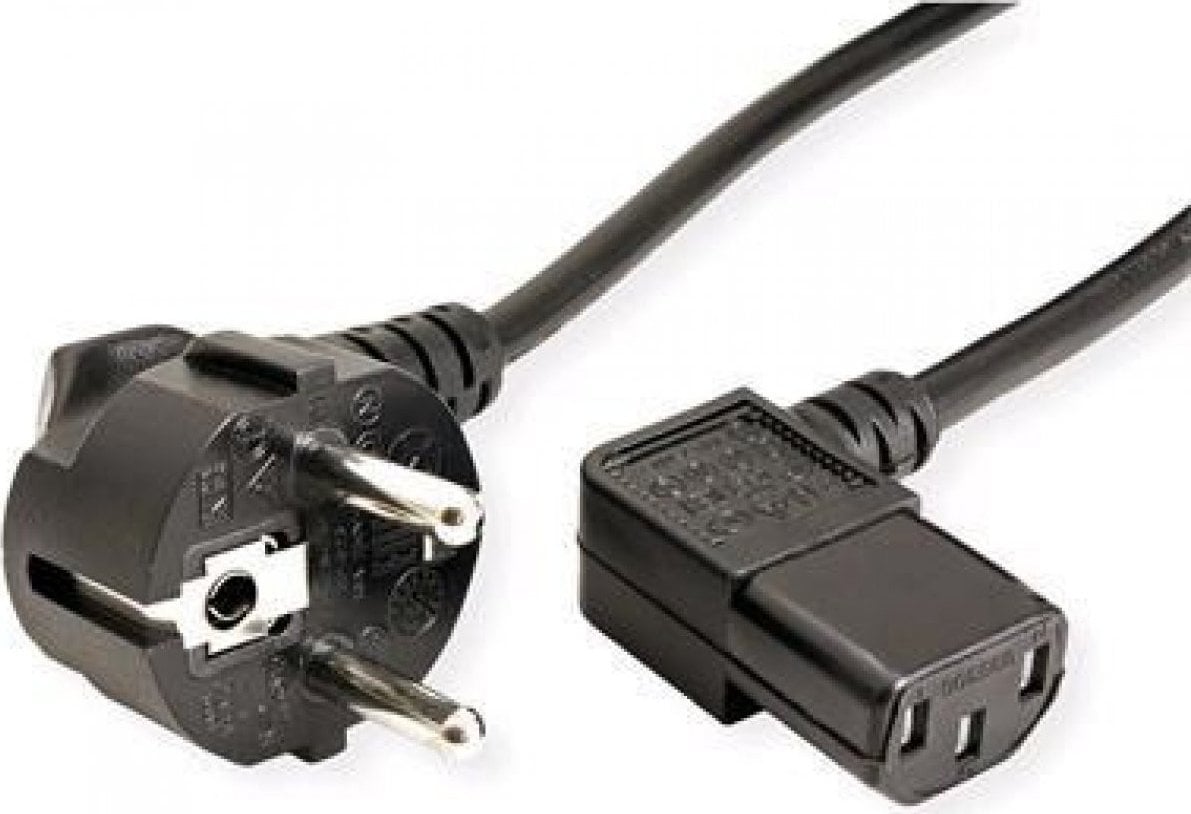 C-Tech C-TECH kabel síťový 220/230V napájecí, lomený, VDE, 2m