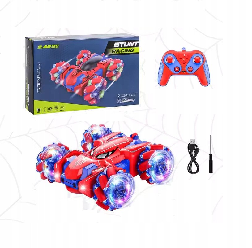 Samochód Zdalnie Sterowany 360 stopni 15km/h - czerwony Spiderman