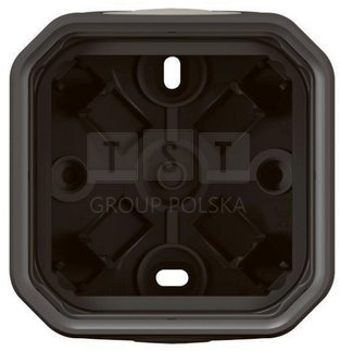 069601L NOWE PLEXO 55 Puszka natynkowa pojedyncza z przepustem membranowym antracyt 069601L