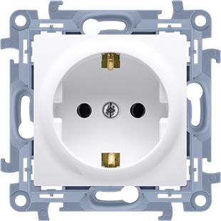 Kontakt-Simon Gniazdo pojedyncze Simon 10 uziemienie schuko 16A biały (CGSZ1.01/11)