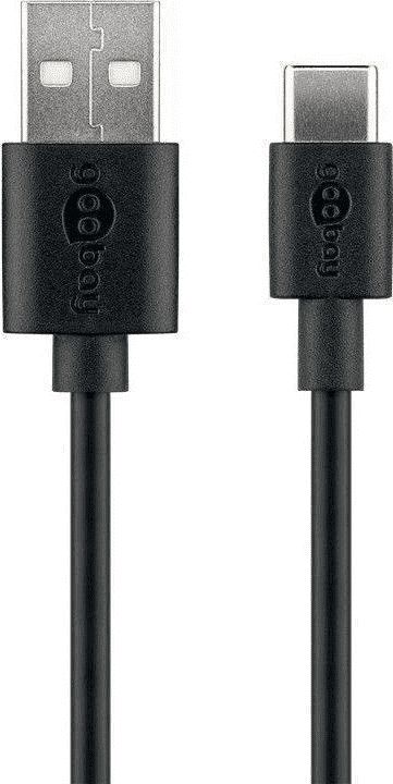 Kabel USB Goobay USB-A - USB-C 1 m Czarny (45735)