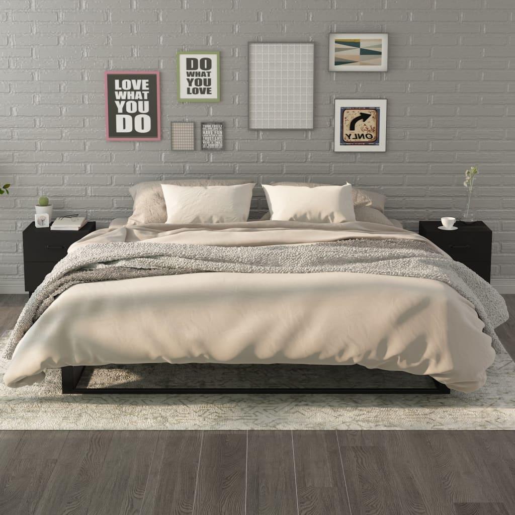 vidaXL vidaXL Szafki nocne, 2 szt., czarne, 40x35x47,5 cm