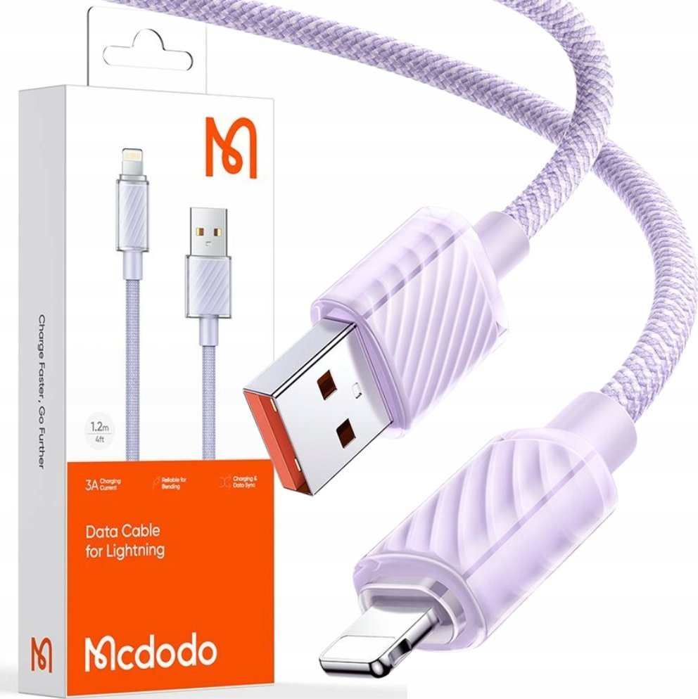 Kabel USB Mcdodo USB-A - Lightning 1.2 m Fioletowy (CA-3642)