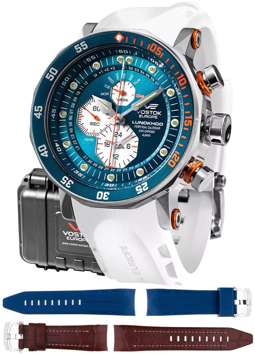 Zegarek męski Vostok Europe YM86-620A636SW niebieski