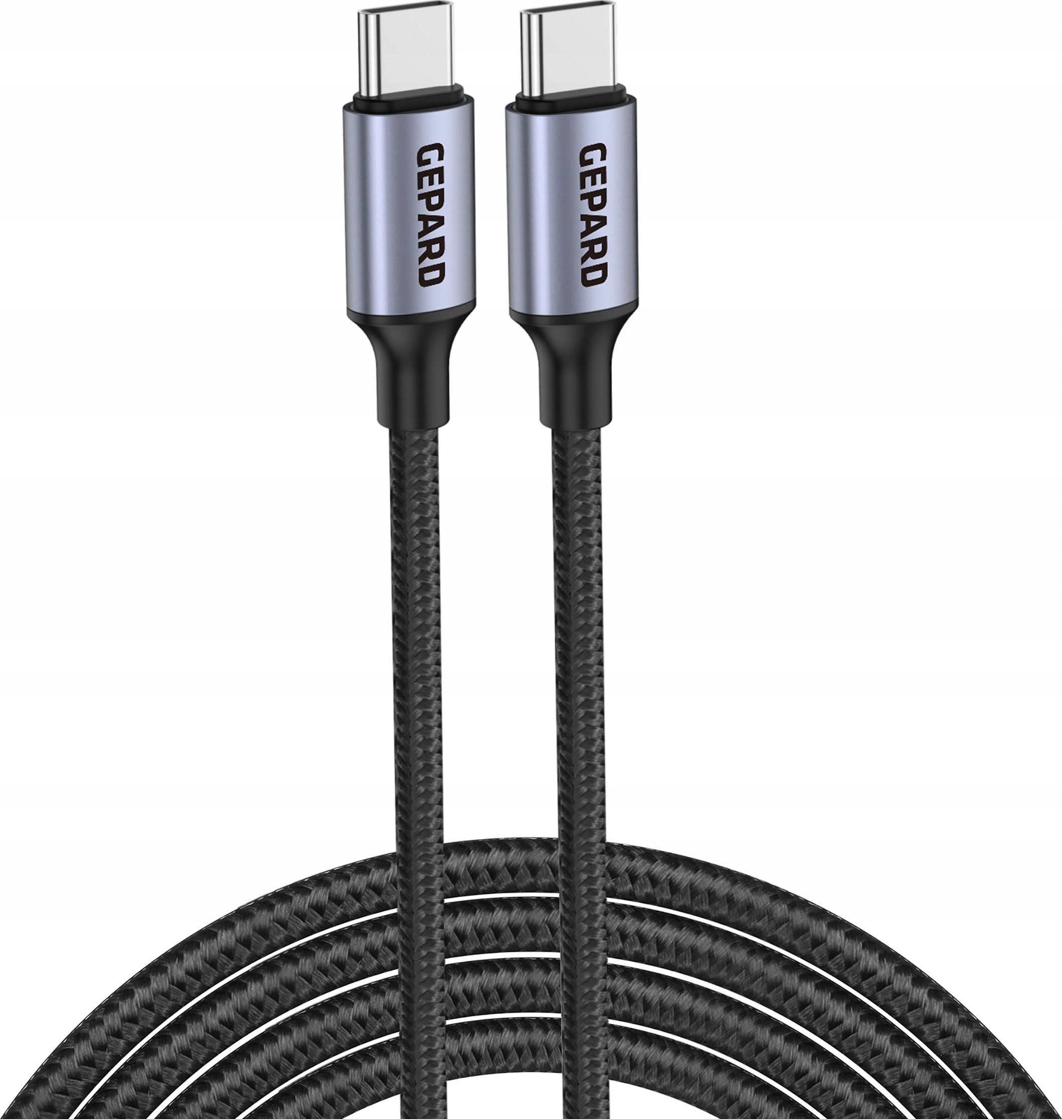 Kabel USB Gepard USB-C - USB-C 2 m Czarny (GEP CABCC60WMH2)
