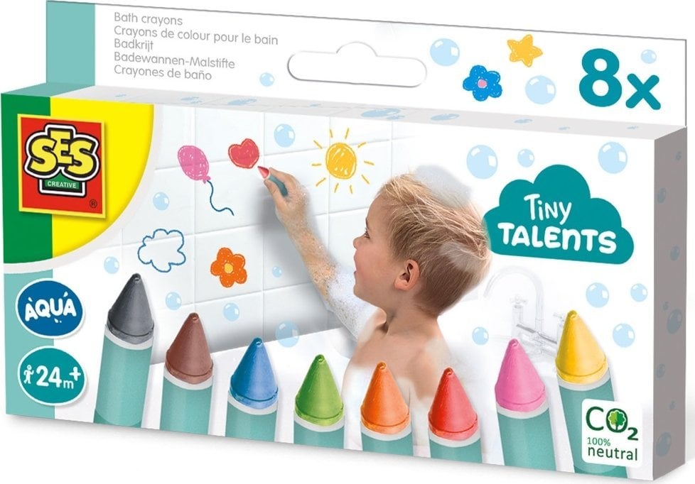 SES Creative SES Kredki do kąpieli 8 kolorów 13050
