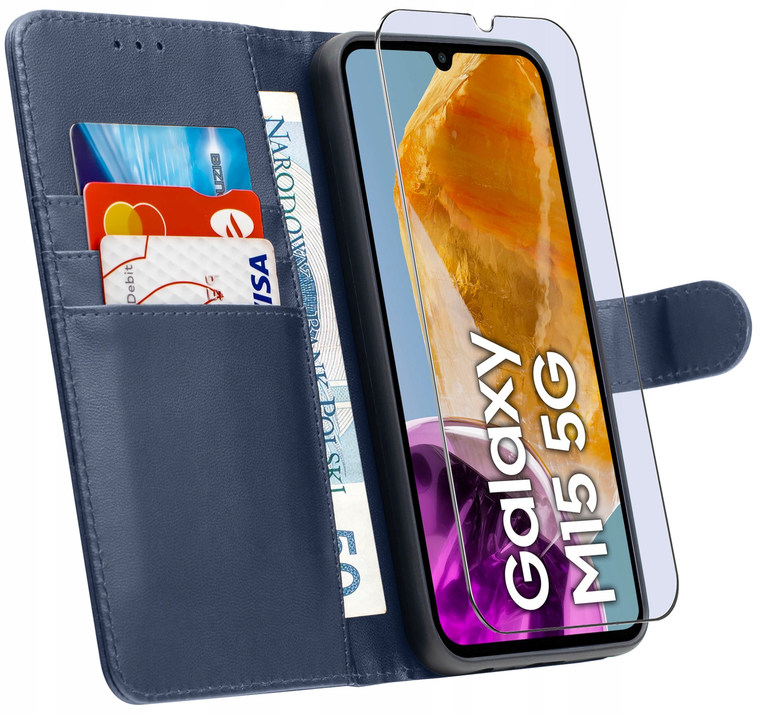 ETUI do Samsung M15 5G | SKÓRZANE PORTFEL BOOK TOKRA CASE CLASSIC + SZKŁO