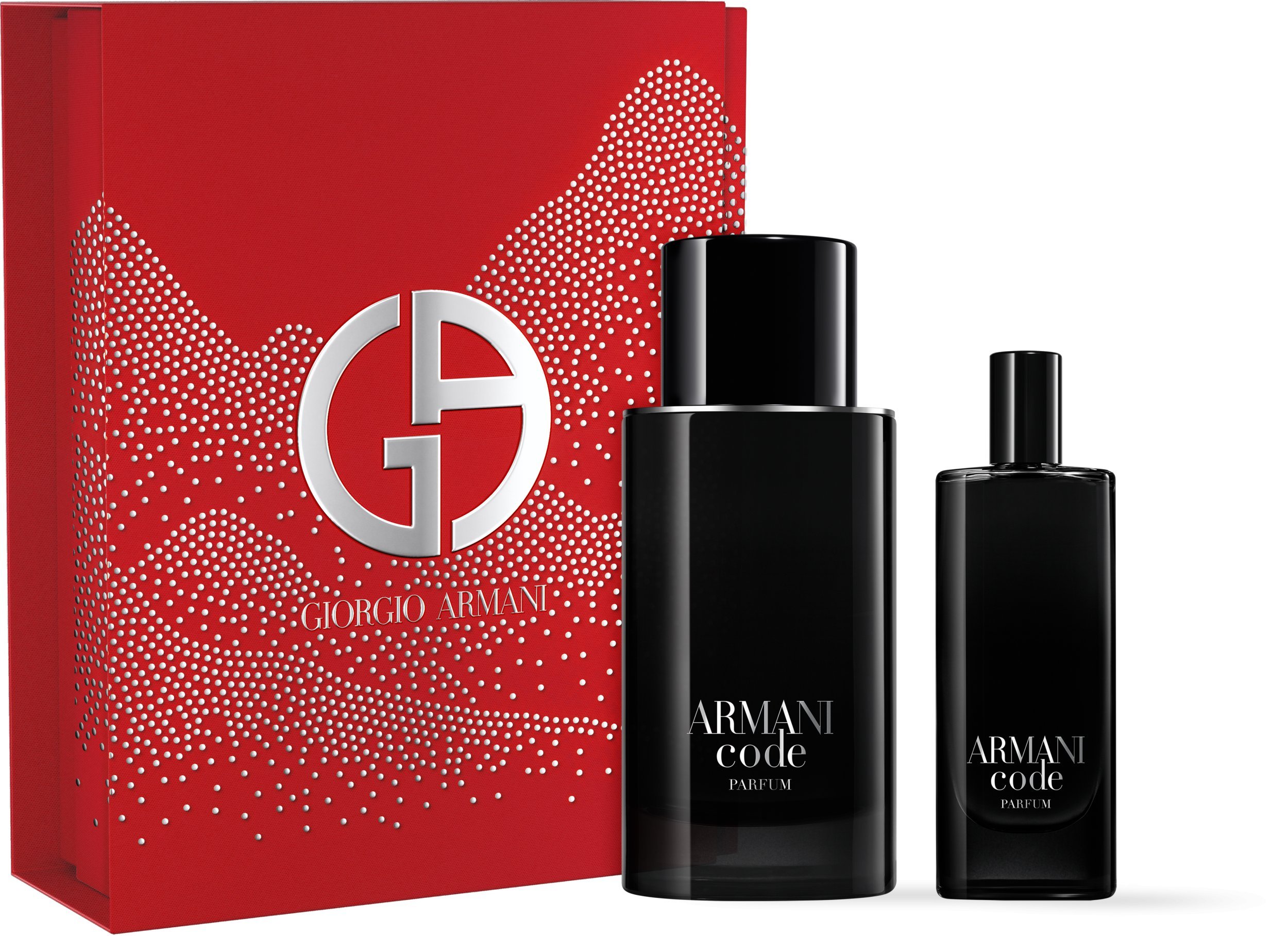 Set Giorgio Armani: Code, Parfum, For Men, Refillable, 75 ml + Code, Parfum, For Men, Refillable, 15 ml For Men