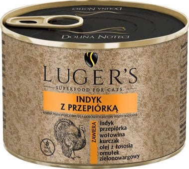 Karma dla kotów Lugers indyk z przepiórką 185 g