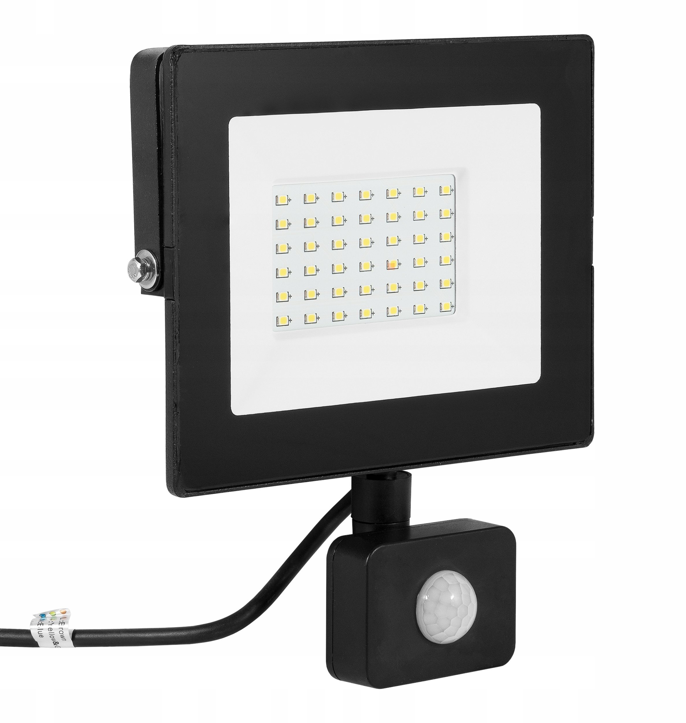 NAŚWIETLACZ LED SMD KASTEL 30W 6000K 2500LM IP65 CZARNY CZ. PIR