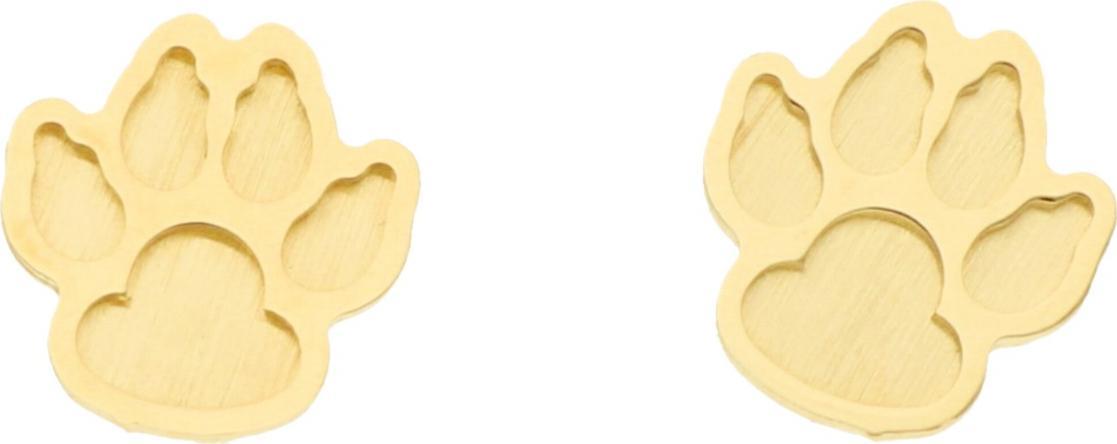 Rosanto Złote kolczyki psie łapy na sztyft 585 14k