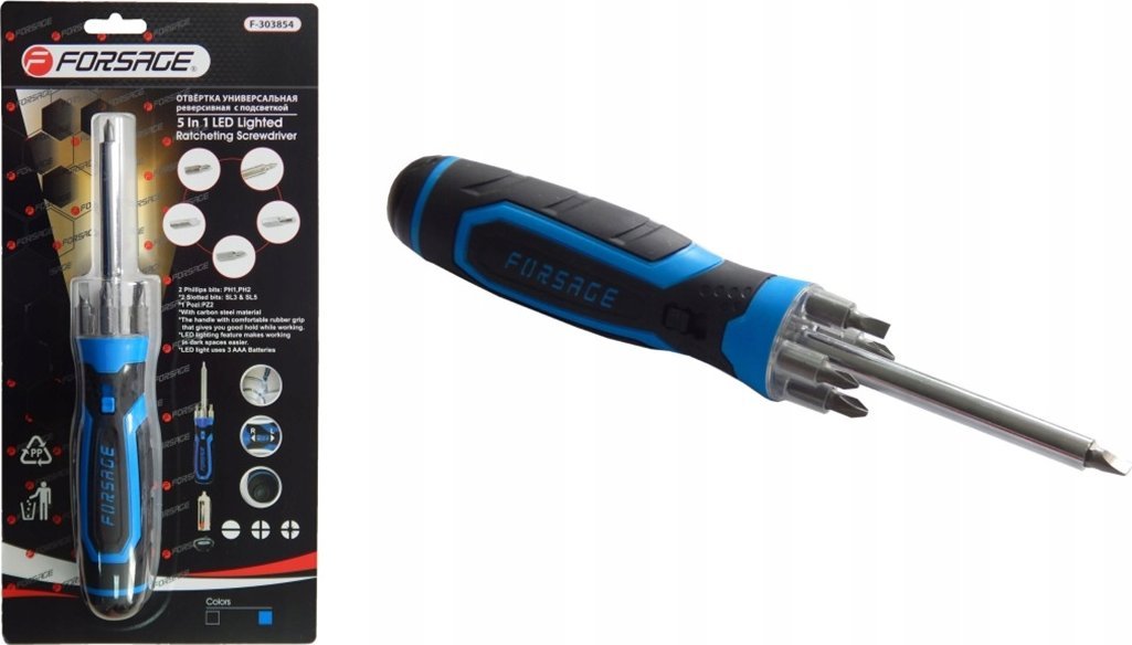 Forsage Śrubokręt wkrętak uniwersalny z magnesem