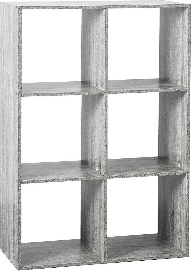 5five Regał z 6 półkami Kali szary