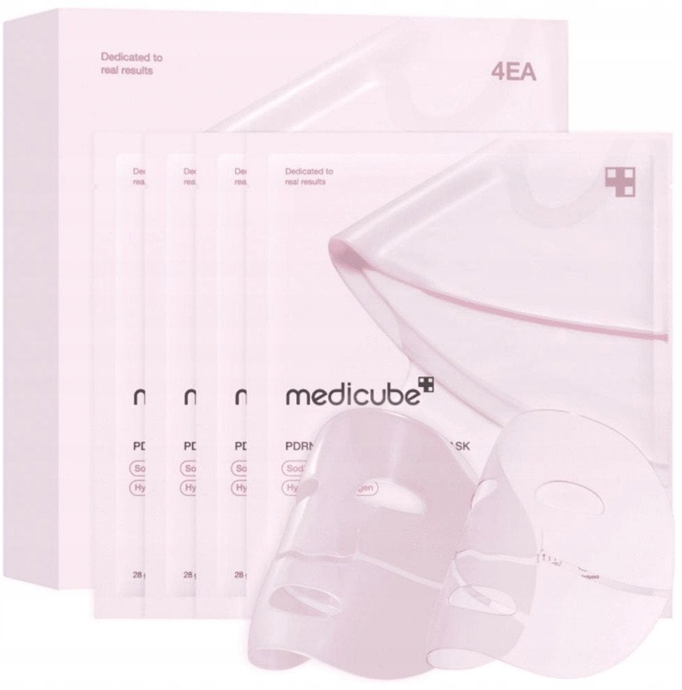 MEDICUBE_PDRN Pink Collagen Gel Mask kolagenowa maska do twarzy 4szt