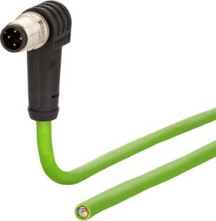 Metz Kabel połączeniowy METZ CONNECT wtyk M12 4-biegunowy kodowany D, kątowy, 2 m