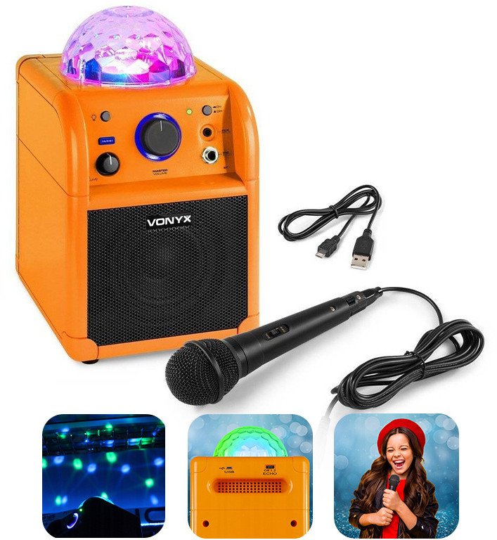 Głośnik Vonyx Głośnik bluetooth karaoke SBS50L BT efekt LED one size