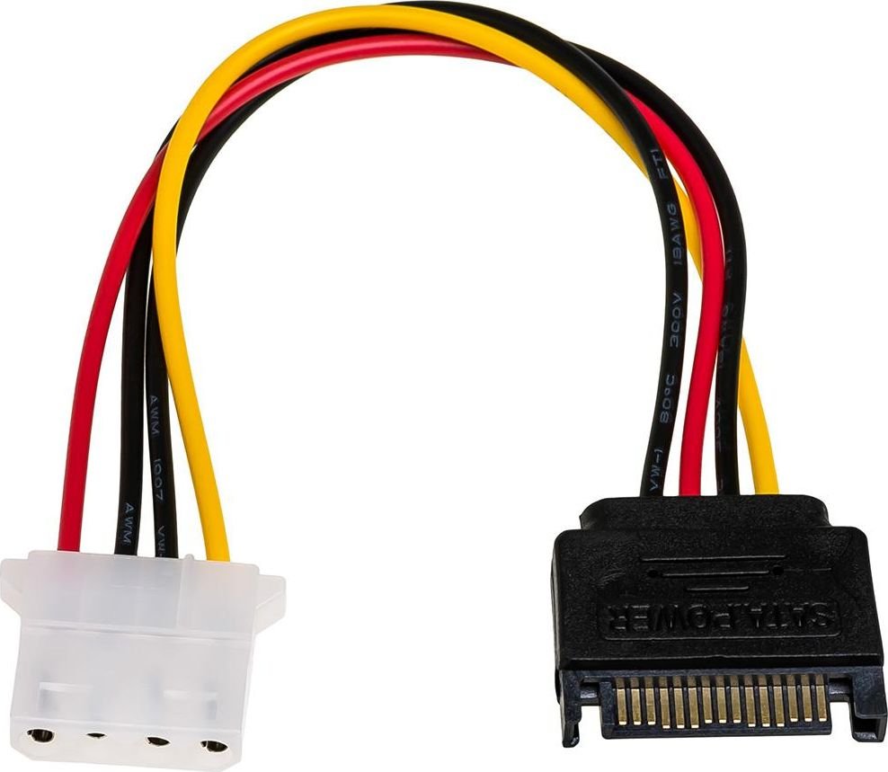 Akyga Molex - SATA, 0.15m, Wielokolorowy (AK-CA-11)