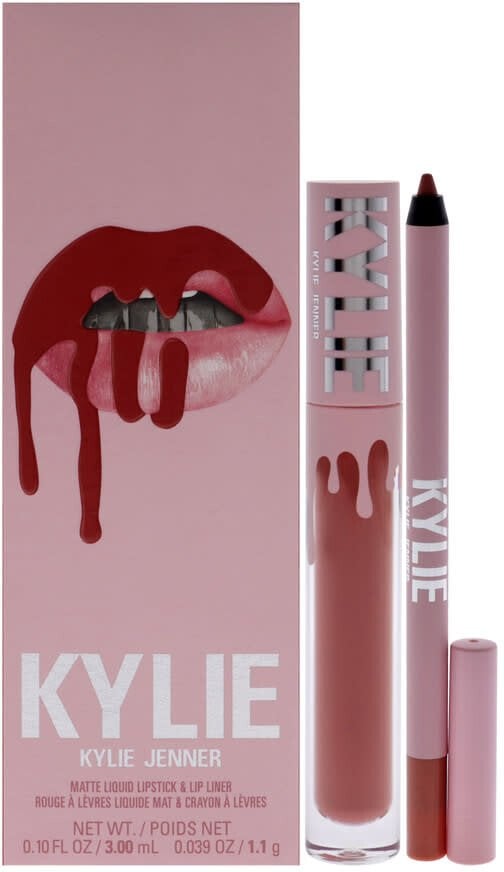 Set Kylie Cosmetics: By Kylie, Liquid Lipstick, 801, Queen, 3 ml + By Kylie, Pencil, Lip Liner, Queen, 1.1 g For Women