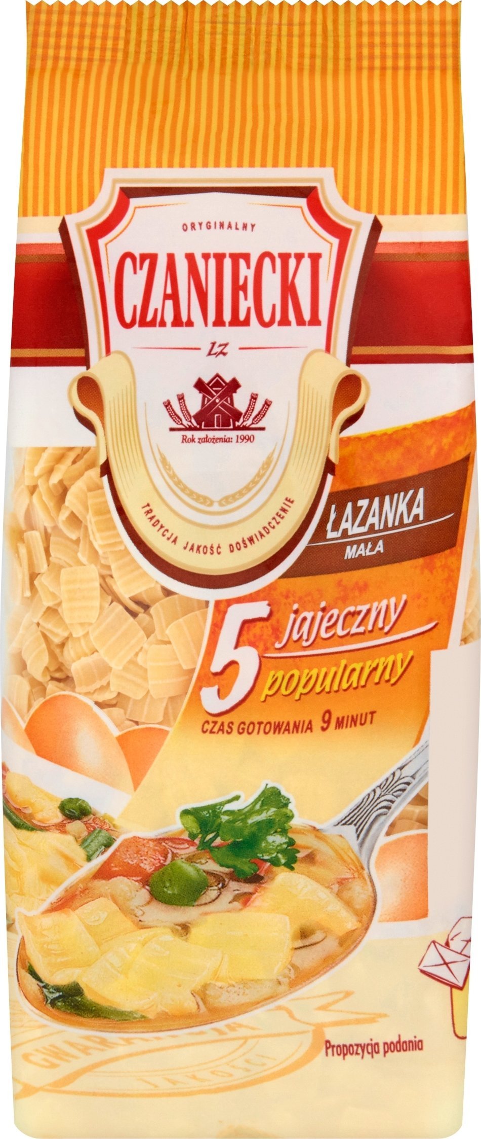 Czaniecki Czaniecki Makaron 5 jajeczny popularny łazanka mała 250 g