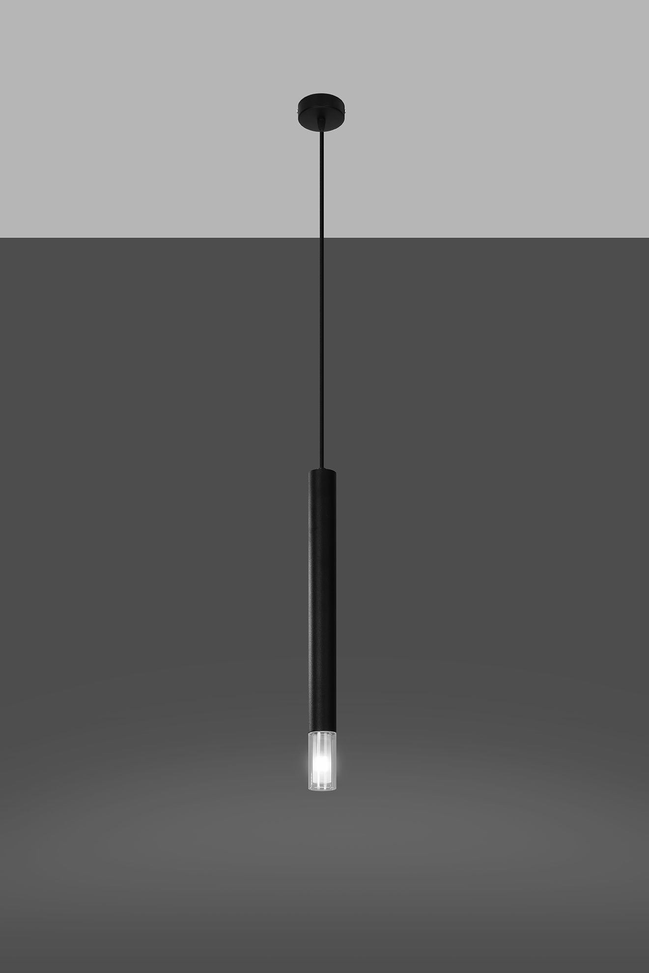 Lampa wisząca Sollux Minimalistyczna lampa wisząca LED Ready czarna Sollux WEZYR SL.0960