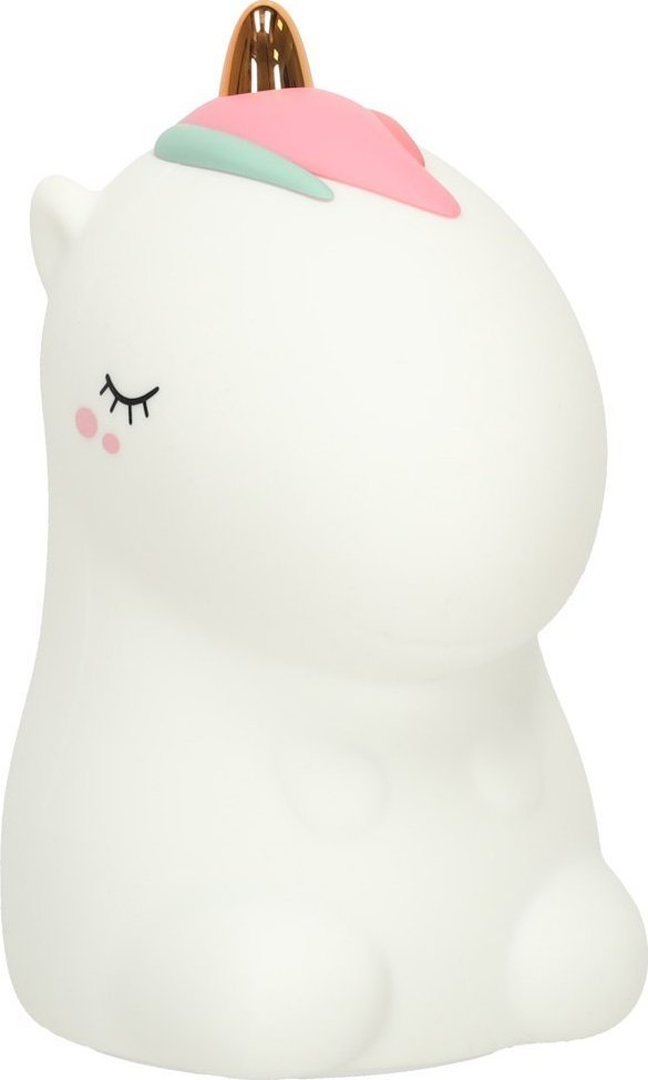 Zenwire Lampka nocna dla dzieci silikonowa na baterie biała RGB jednorożec