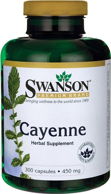 Swanson Swanson - Cayenne, 450mg, 300 kapsułek
