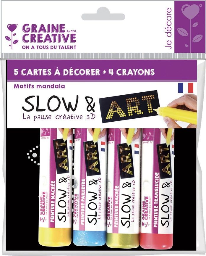 Graine Creative Malowanie kropkami 4 kolory Mandale