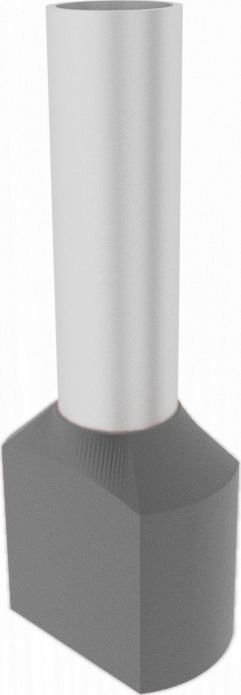 Elpromet 100szt. 2x4/12mm Końcówka tulejkowa izolowana podw. szara TE4012 Elpromet 0385