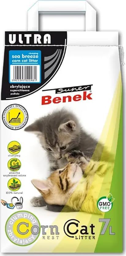 Żwirek dla kota Super Benek Corn Cat Morski 7 l