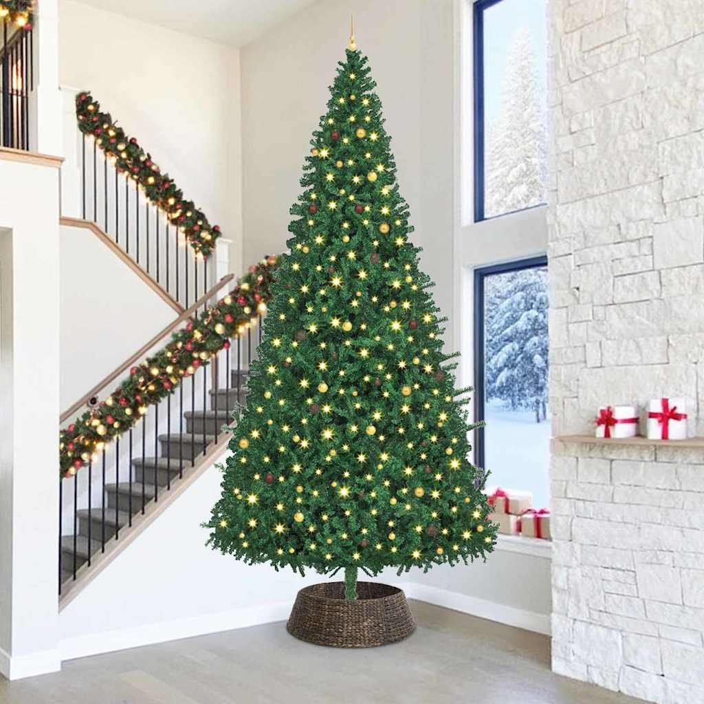 vidaXL Kołnierz do Choinki Czarny 90 x 90 x 28 cm Hiacynt wodny