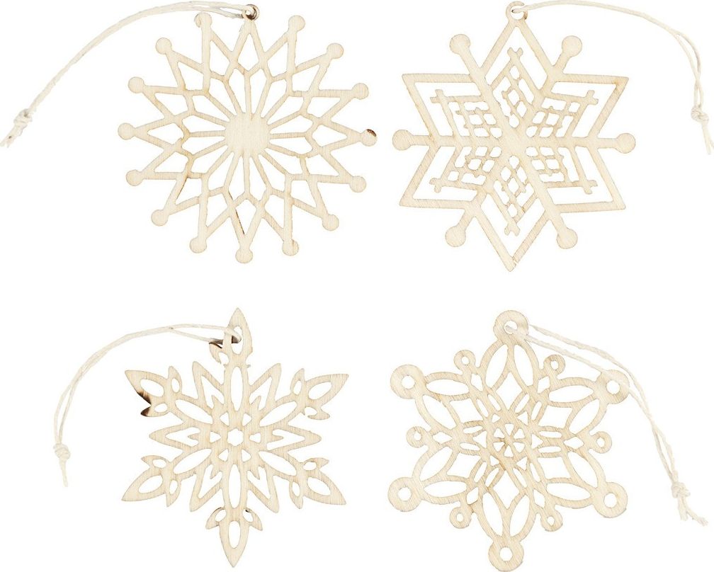 Creativ Company Śnieżynki ze sklejki D: 7 cm 8 szt.