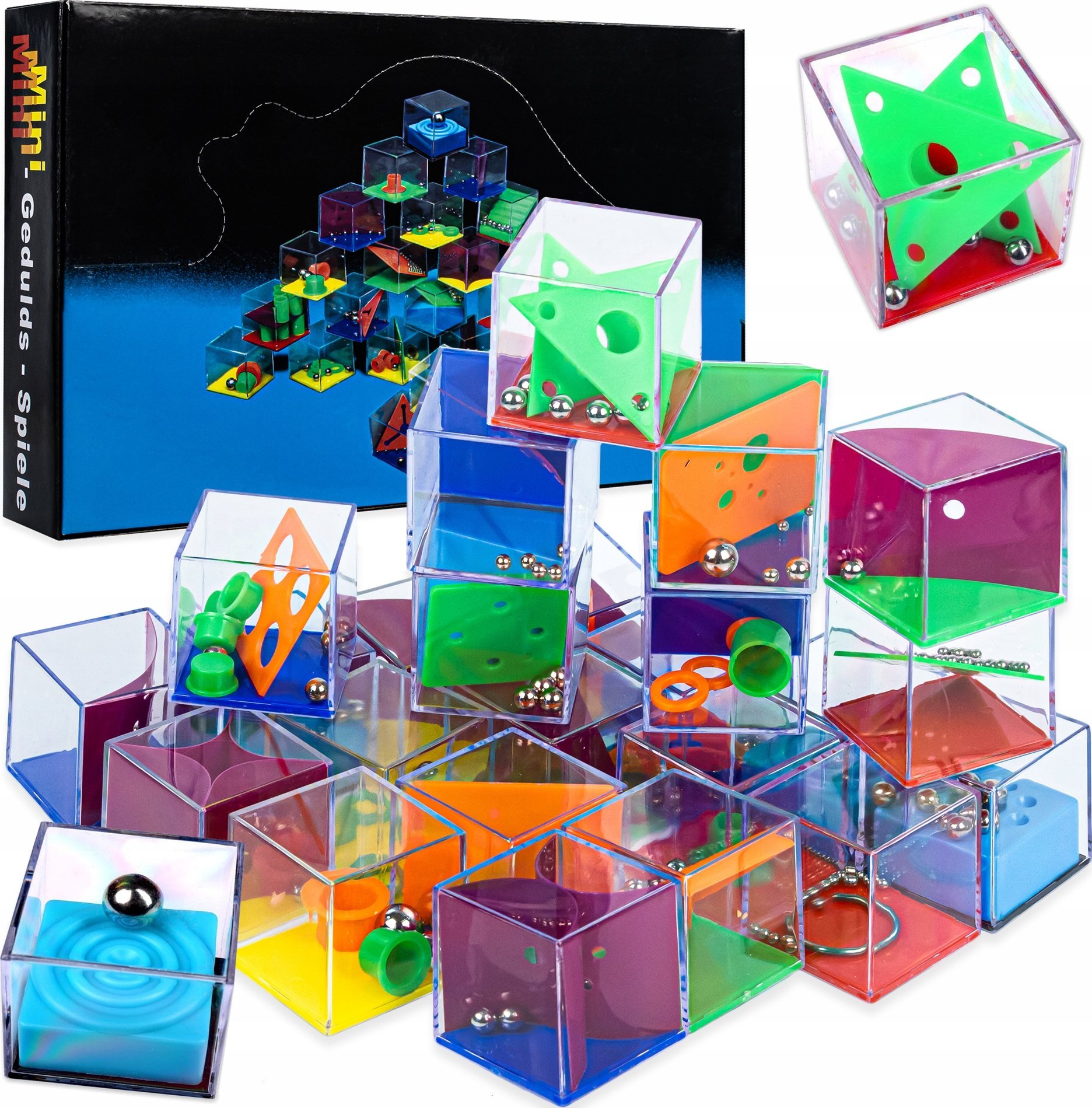 Kostki Logiczno-Zręcznościowe Łamigłówki 24 Szt.