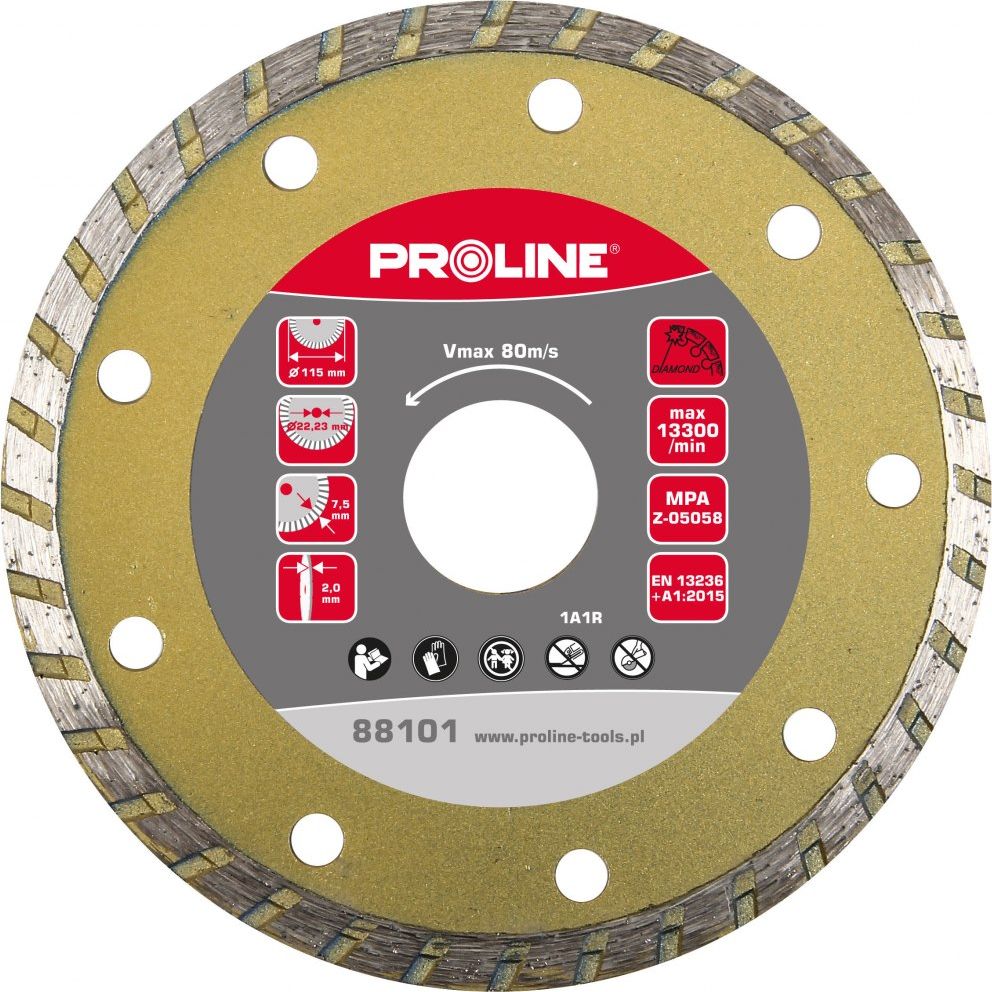 Pro-Line TARCZA DIAMENTOWA TURBO (MAT.BUD) 115*2.0*7.5*22.23 PROLINE