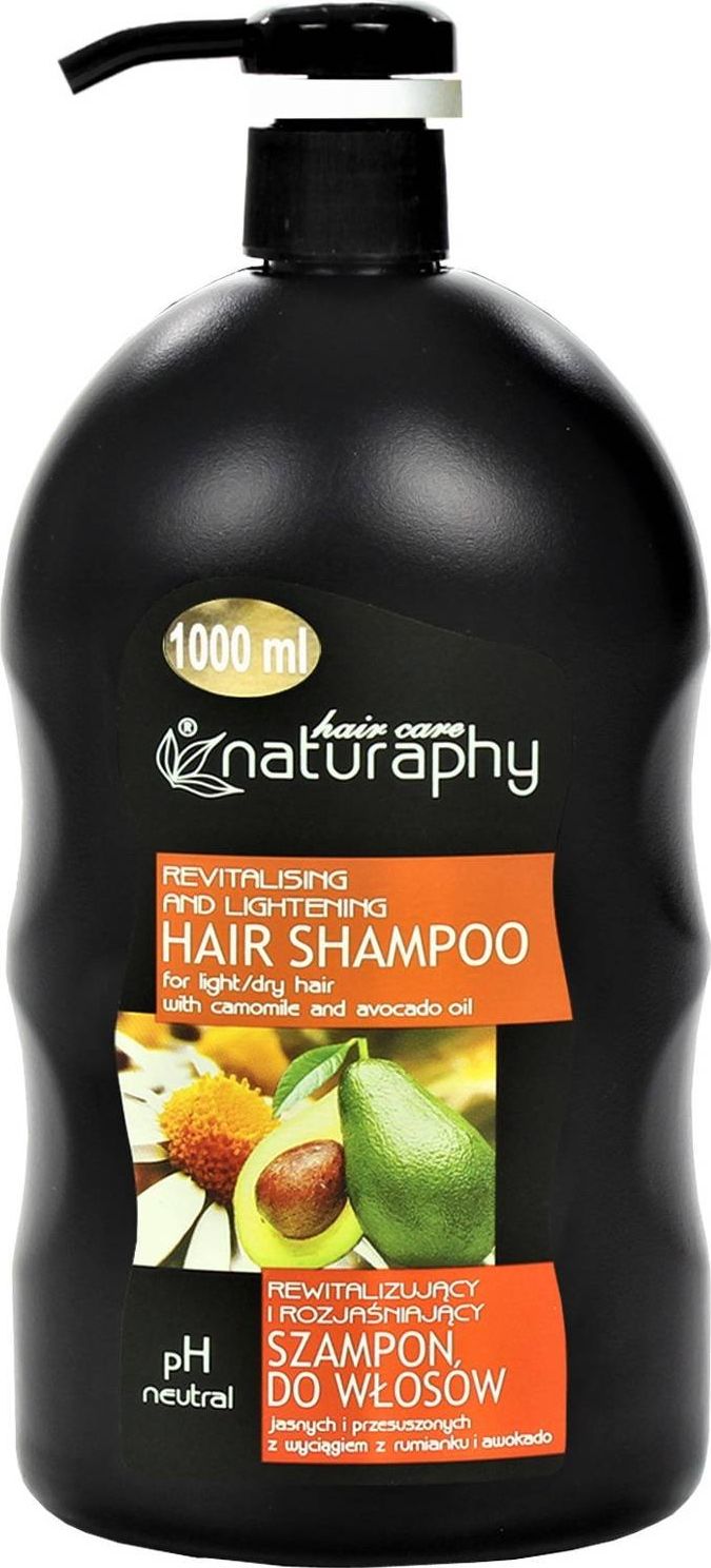 BluxCosmetics Szampon do włosów jasnych i przesuszonych z wyciągiem z rumianku i awokado 1L