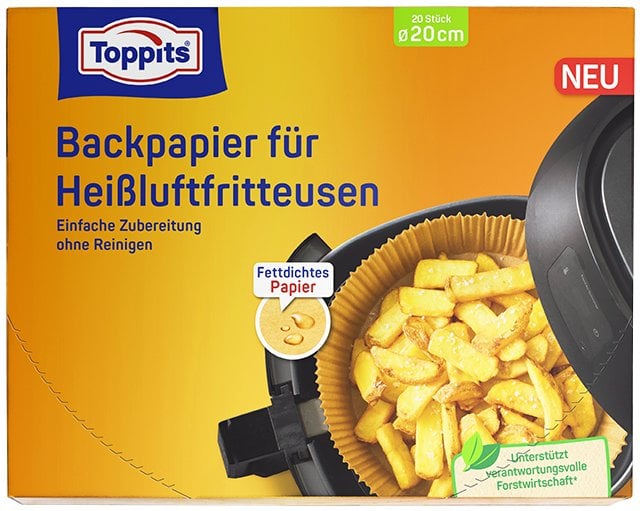 Prosperplast Toppits 1050 papier do pieczenia 20 ark. beżowy 20 cm