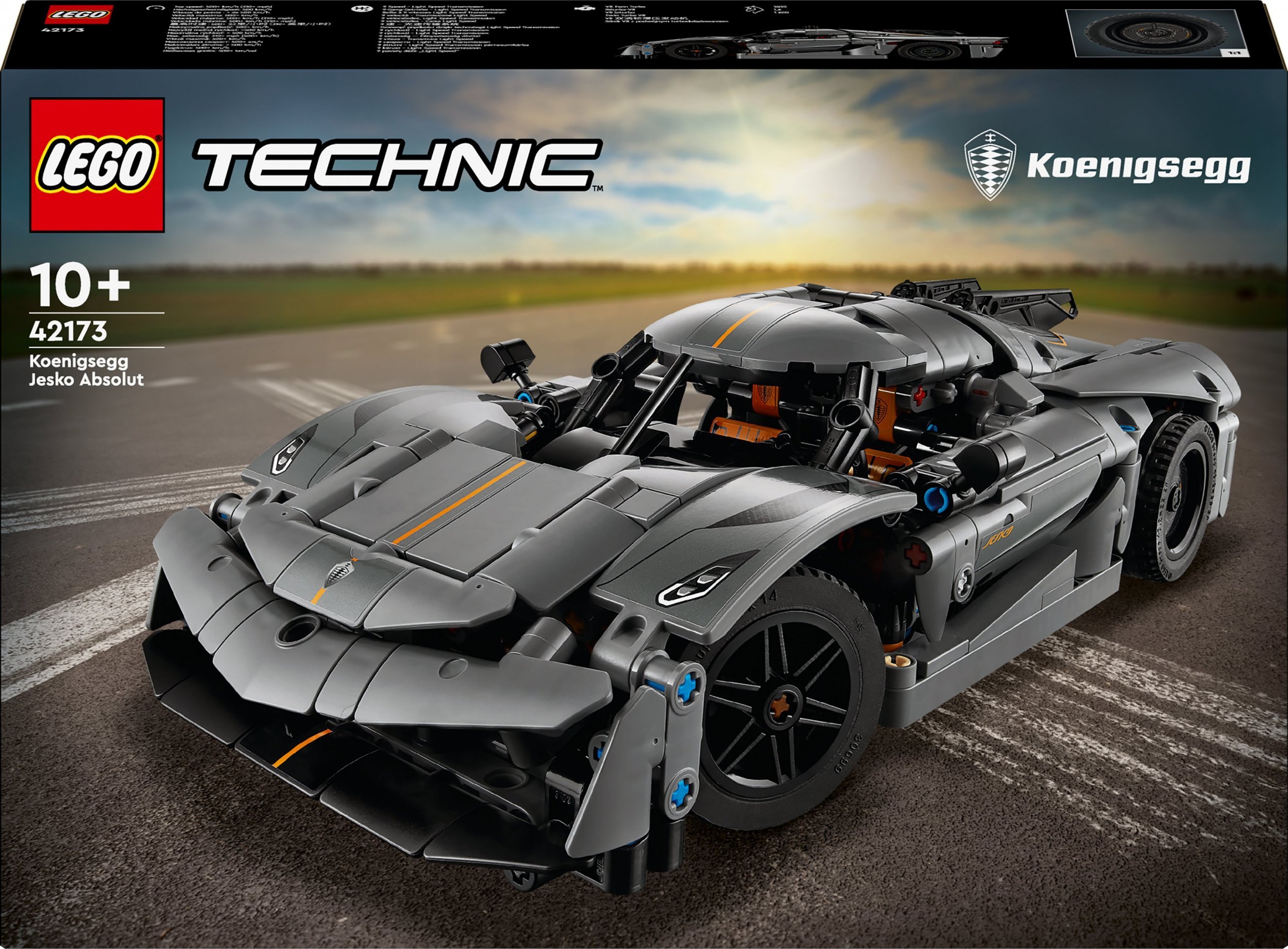 LEGO Technic Szary hipersamochód Koenigsegg Jesko Absolut (42173)