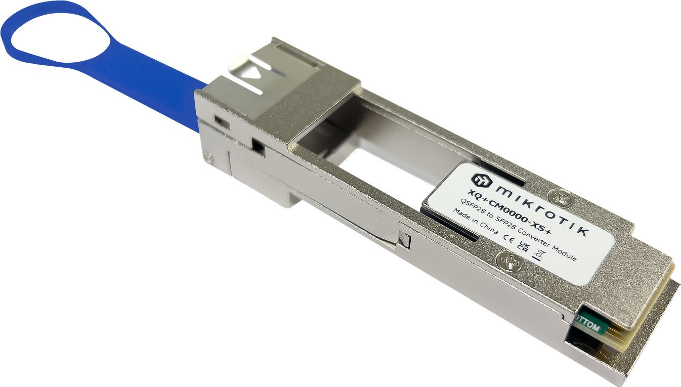 Moduł SFP MikroTik MikroTik | QSFP28 to SFP28 Converter | XQ+CM0000-XS+ | SFP/SFP+/SFP28 | QSFP28 to SFP28 | 25000 Mbit/s | -20 to 85