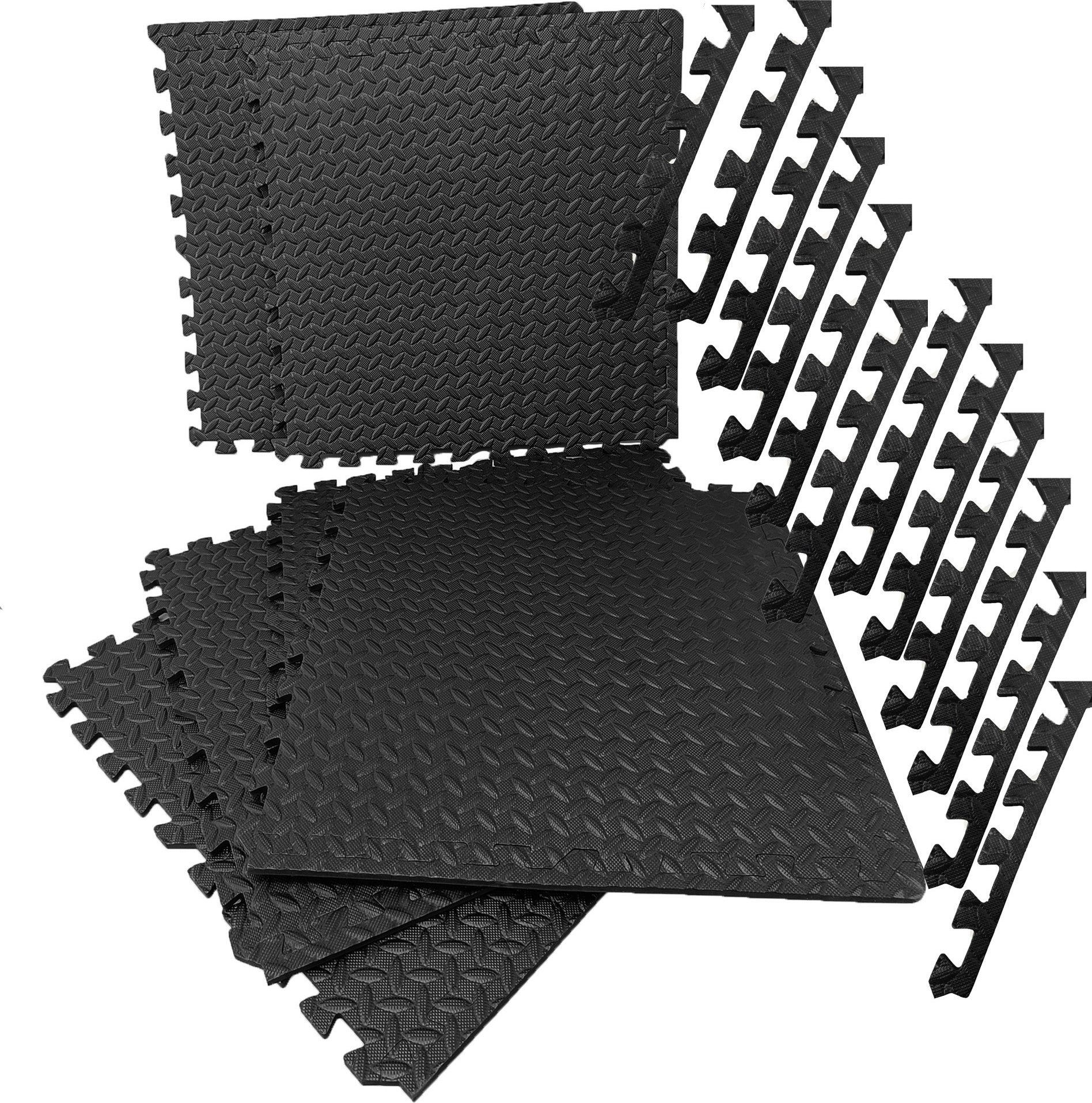 Hilanke SN84480 Mata puzzle pod sprzęt do ćwiczeń na siłownie 6szt + 12 obrzeży