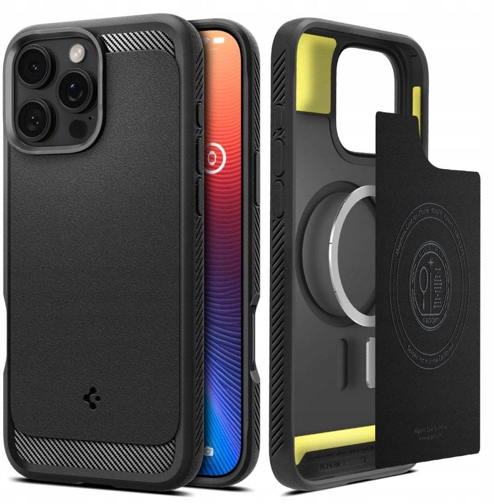 Etui Spigen Rugged Armor Mag MagSafe do Apple iPhone 17 Pro Matte Black