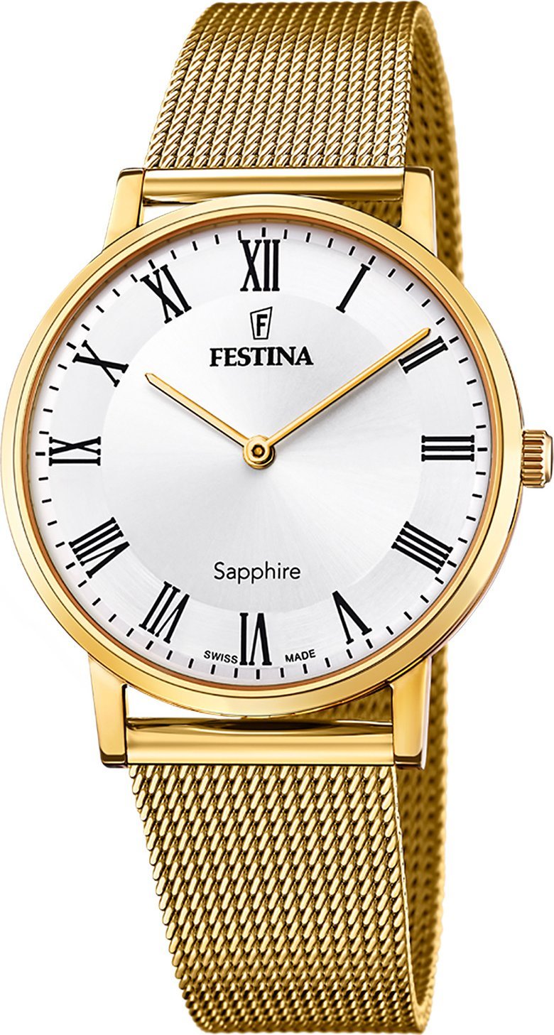 Zegarek Festina Zegarek męski Festina F20022-4 złoty