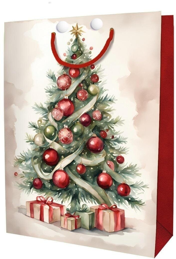 Torebka ozdobna Święta BN Choinka czerwona mini