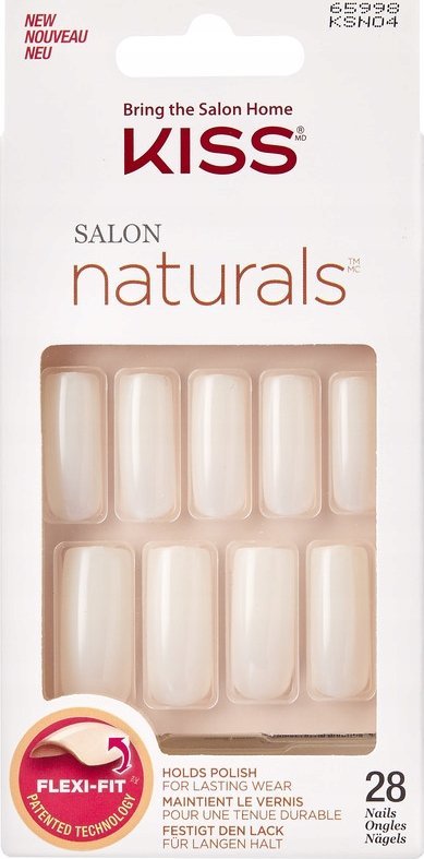 Kiss Salon Naturals Sztuczne paznokcie Go Rouge 28szt.