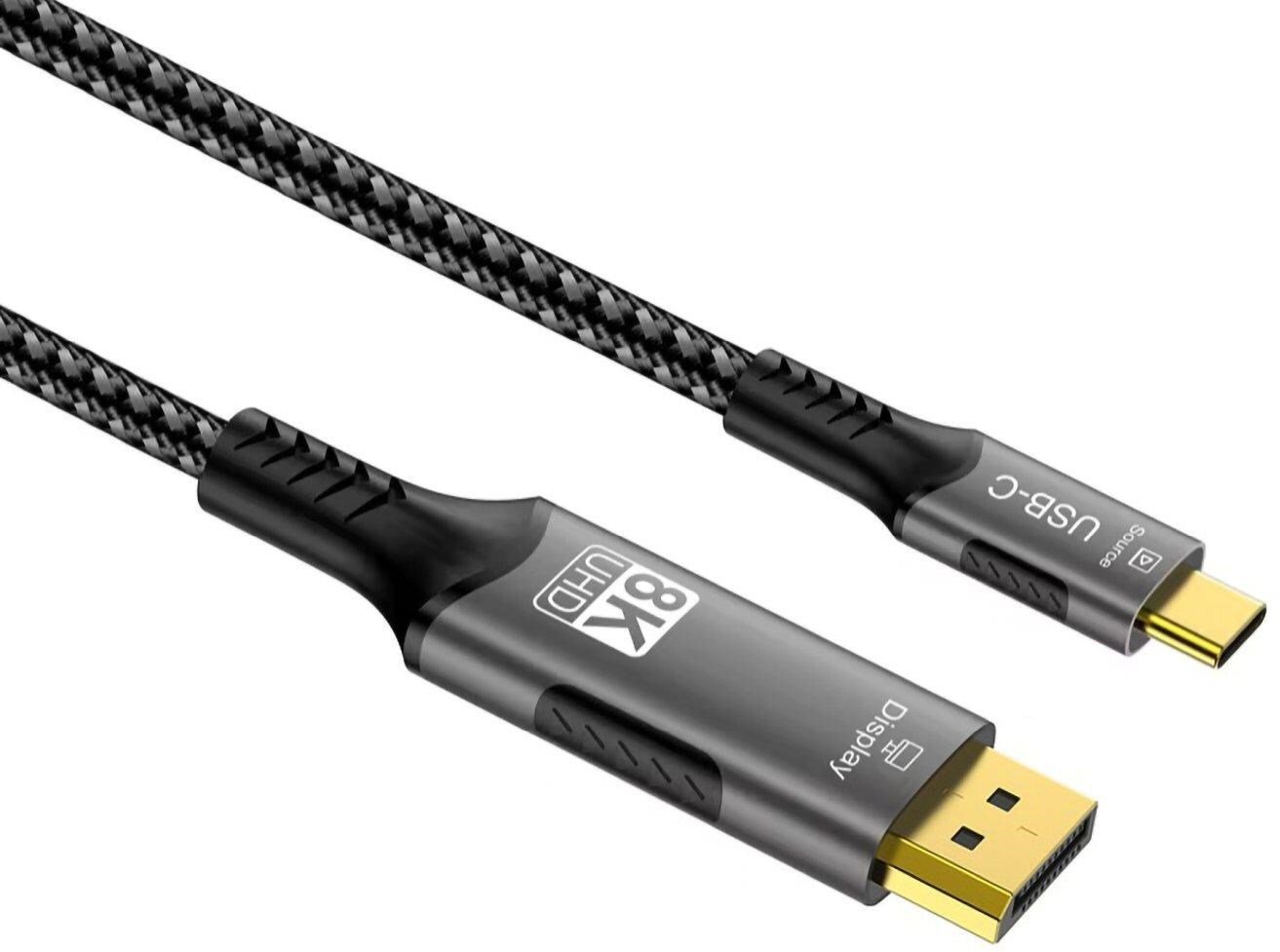 Kabel PremiumCord kabel USB-C na DisplayPort DP1.4 8K@60Hz a 4k@120Hz 2m