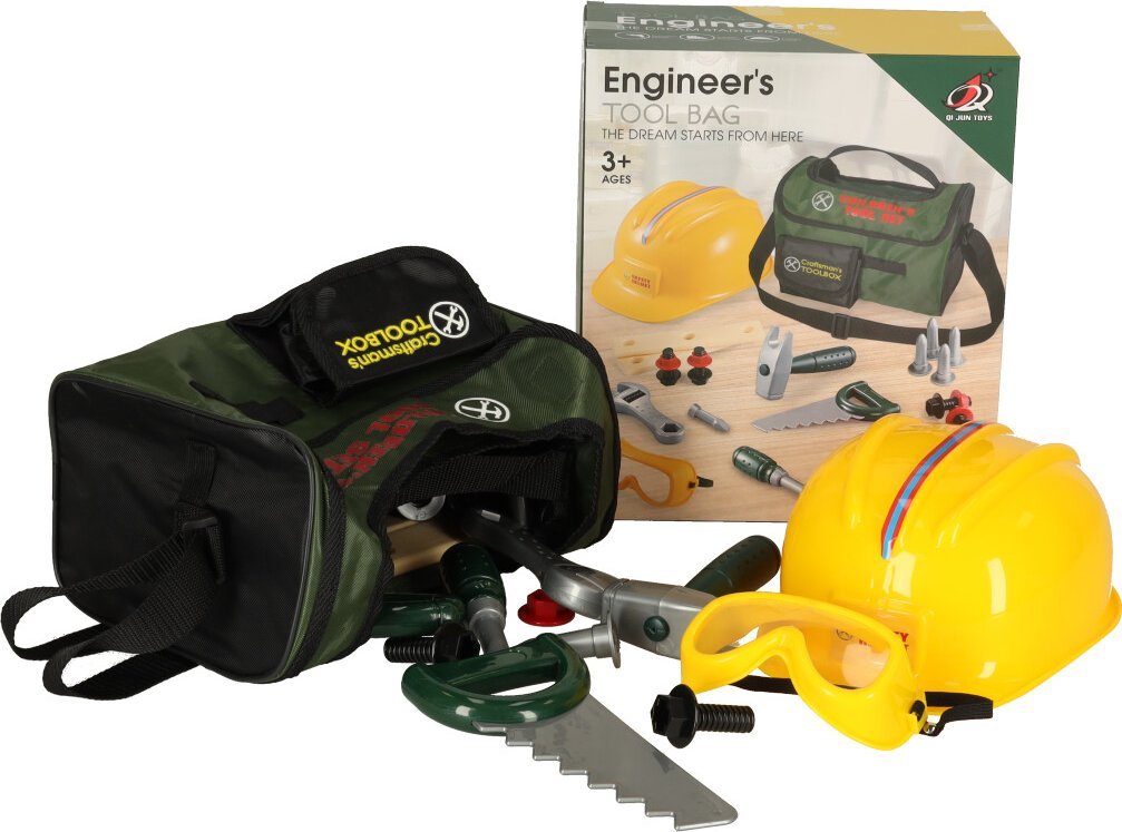 KIK Narzędzia warsztatowe kask okulary w torbie 23el.