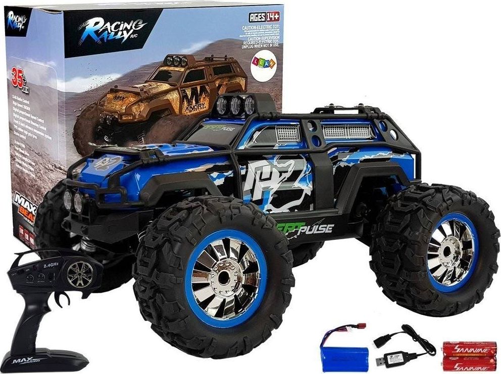 Lean Sport Auto Rajdowe Zdalnie Sterowane Niebieskie 2.4G 1:18 35 km/h Kontrola Prędkości