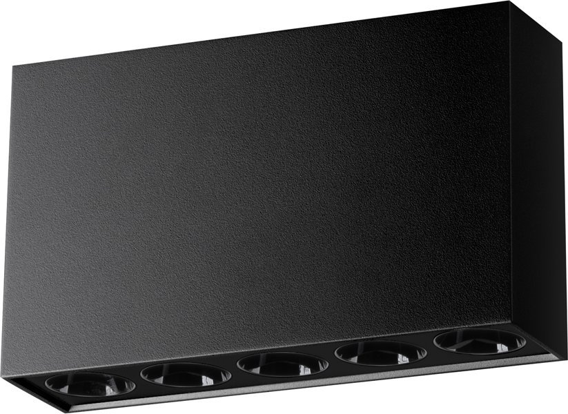 Lampa sufitowa Sollux Lighting SOLLUX Plafon SOLE czarny LED 5 x LED SL.1212