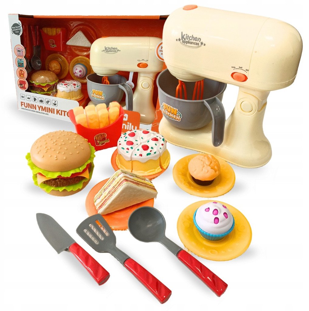 Mikser z akcesoriami dla dzieci zestaw robot kuchenny do zabawy nauki